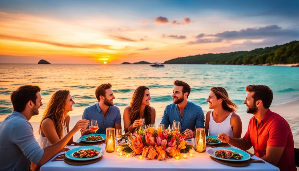 Beachfront dining on Koh Samet